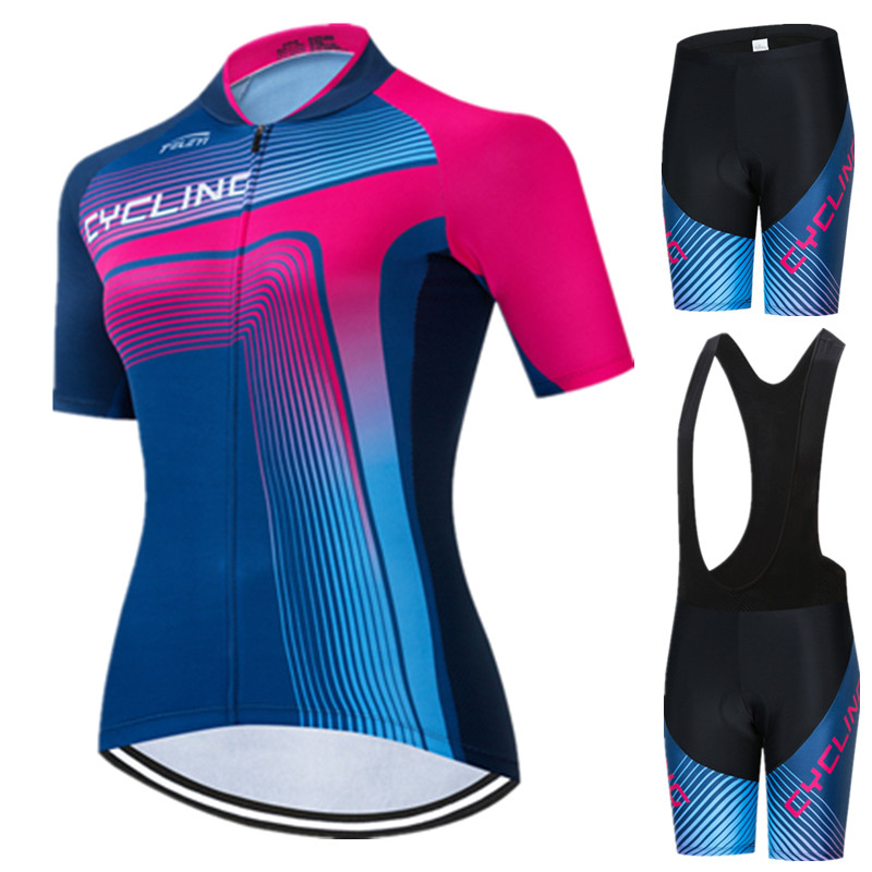 Mountain Biking Outfits Women - ชุดเสื้อเจอร์ซีย์ปั่นจักรยานสำหรับผู้หญิง ชุดปั่นจักรยานฤดูร้อน ป้องกันรังสียูวี ชุดปั่นจักรยานเสือภูเขาและเสือหมอบ