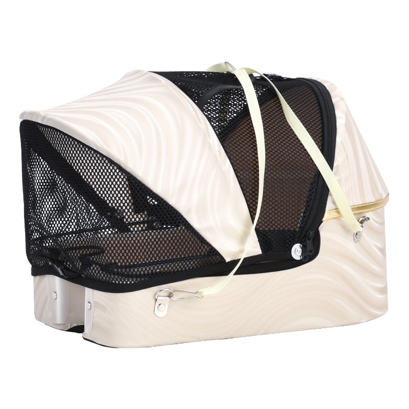 Mountain Biking Backpack - ตะกร้าใส่สัตว์เลี้ยงแบบพับได้สำหรับจักรยานเสือภูเขาและจักรยานถนน พร้อมสายจูงนิรภัย กระเป๋าเป้สำหรับแมว