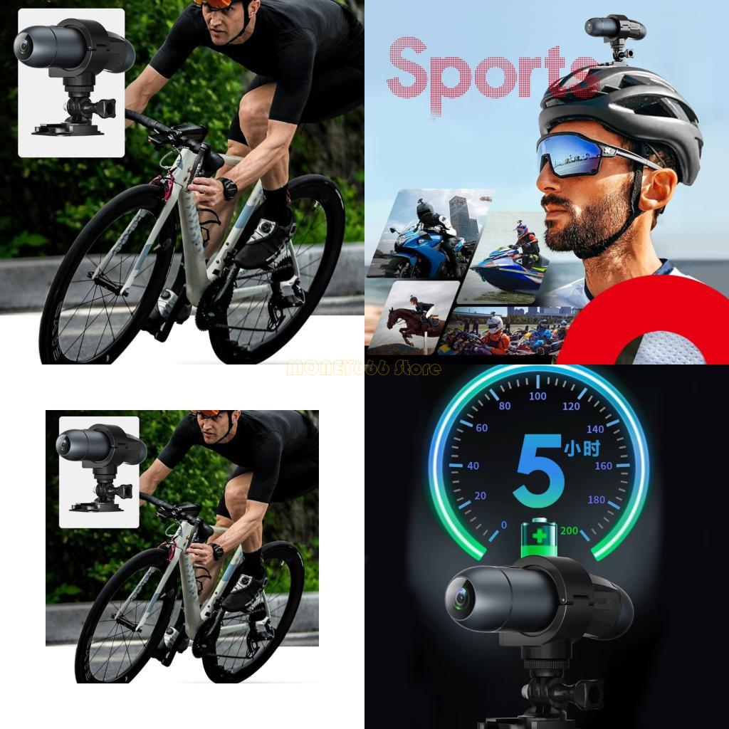 Mountain Biking Images - F62C เครื่องบันทึกวิดีโอจักรยานกันน้ำรถจักรยานยนต์หมวกกันน็อคกีฬากล้องเลนส์กล้องวีดีโอ