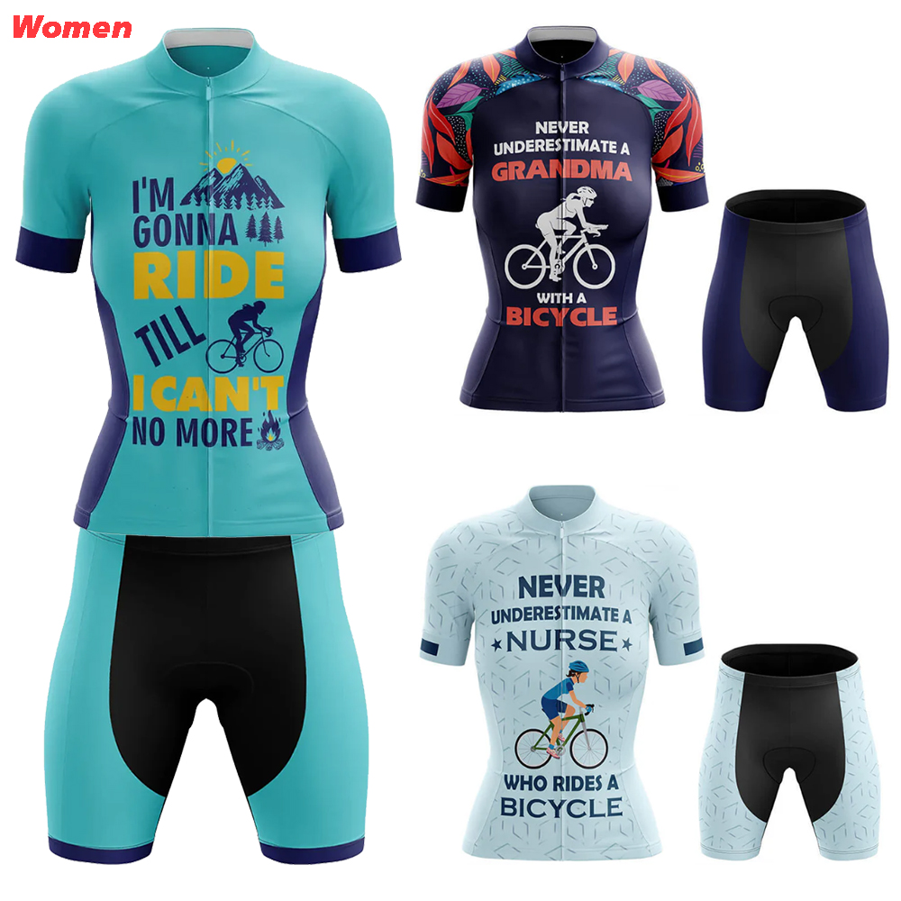 Mountain Biking Outfits Women - ใหม่ยายโพลีเอสเตอร์ขี่จักรยานเสื้อผ้าชุดเจอร์ซีย์ผู้หญิงกางเกงขาสั้นจักรยาน Man Mtb กางเกงชุดจักรยานกีฬาภูเขา