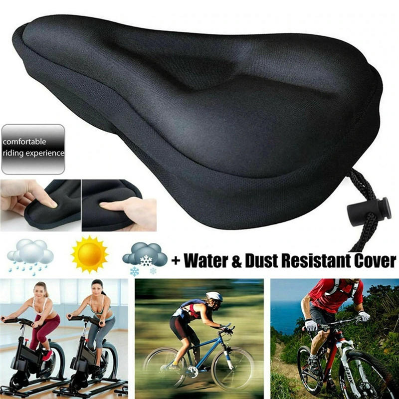 Mountain Biking Accessories - จักรยานอานครอบคลุม Pad นุ่มหนาเบาะนั่งขี่จักรยานหนาจักรยานเสือภูเขาอานที่นั่งจักรยานอุปกรณ์เสริม