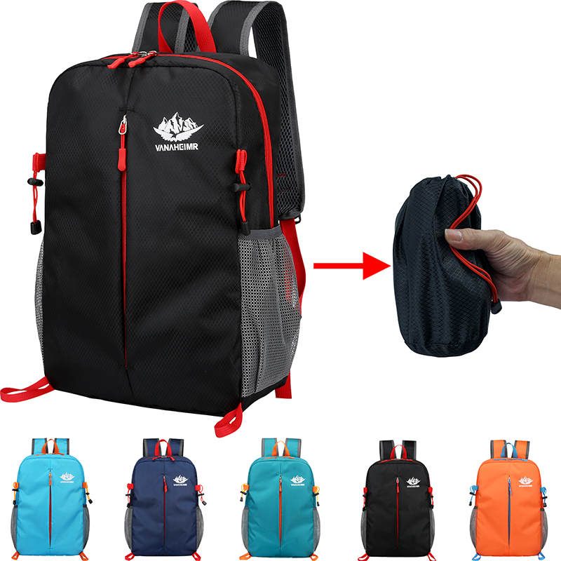 Mountain Biking Backpack - 15L แบบพกพาวันแพ็คกระเป๋าเป้สะพายหลังพับ Mountaineering กระเป๋า Ultralight กลางแจ้งขี่จักรยาน