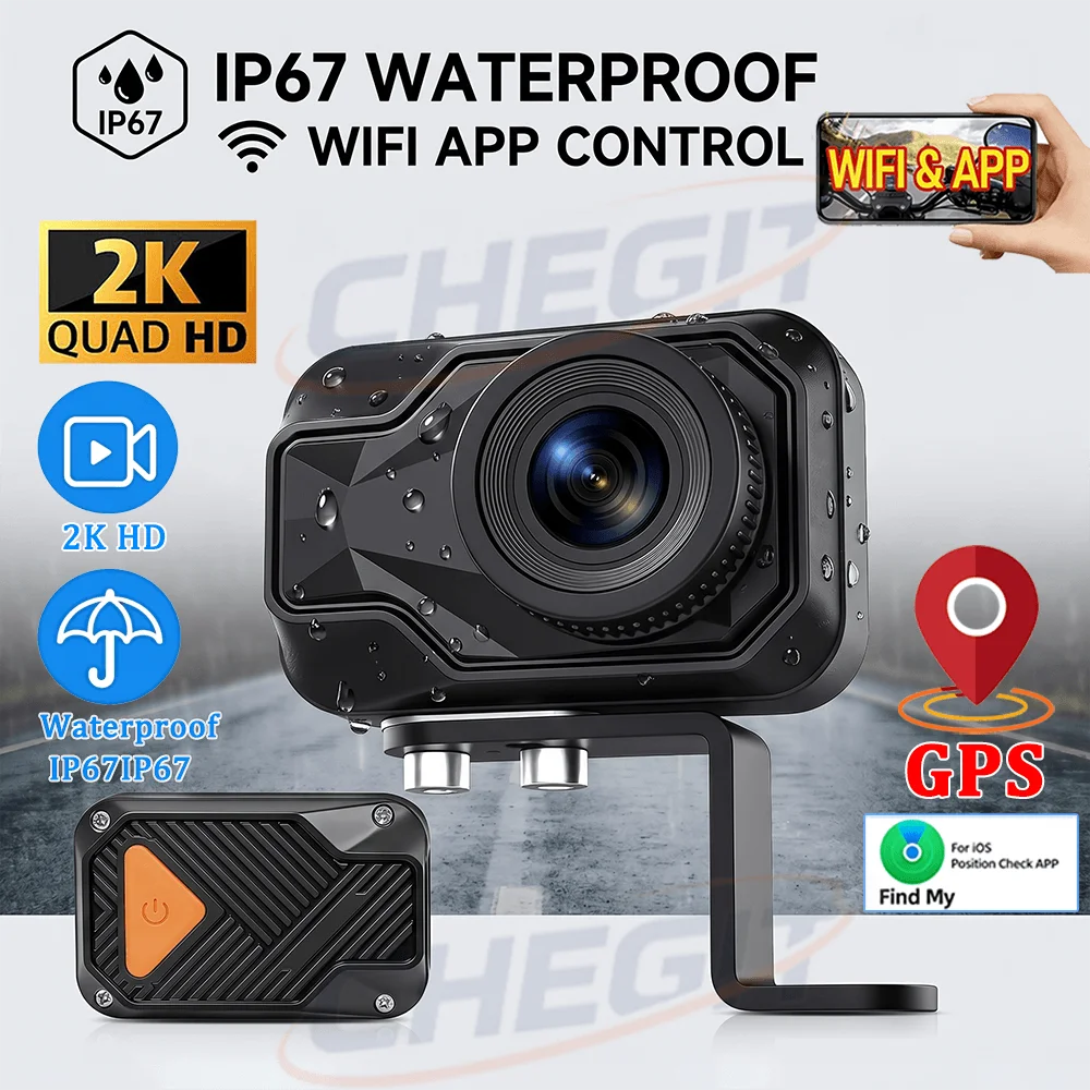 Mountain Biking Images - กล้องติดรถมอเตอร์ไซค์ 2K QHD พร้อม GPS (อุปกรณ์เสริม)