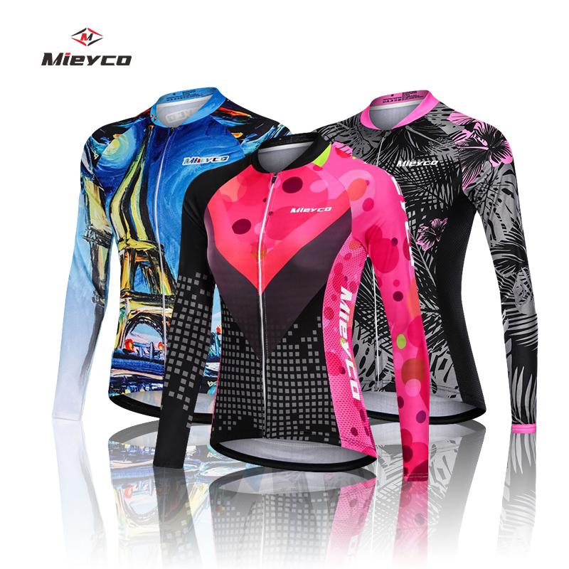 Mountain Biking Outfits Women - เสื้อเจอร์ซีย์นักปั่นฤดูร้อนทีมแขนยาวบางชุดปั่นจักรยานผู้หญิงชุดปั่นจักรยานเสือภูเขากีฬาเสื้อปั่นจักรยาน