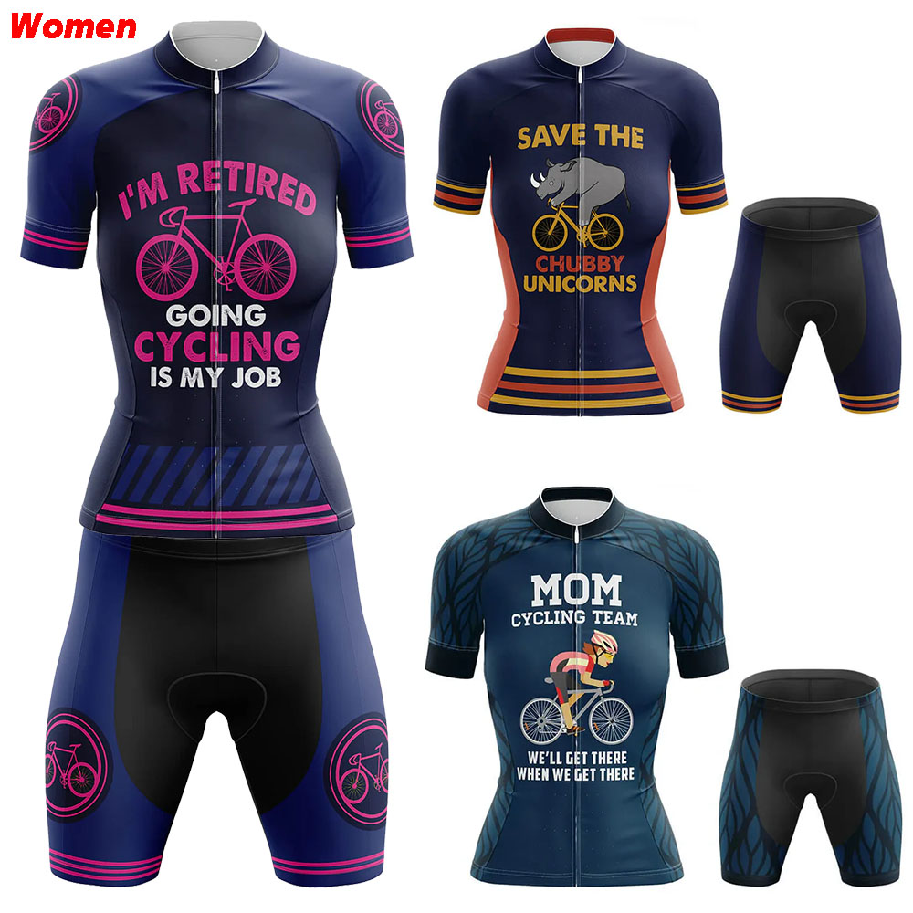 Mountain Biking Outfits Women - ขี่จักรยานเป็นงานของฉันโพลีเอสเตอร์ขี่จักรยานเสื้อผ้าชุดเจอร์ซีย์สตรีกางเกงขาสั้นจักรยานชาย Mtb กางเกงชุดจักรยานกีฬาภูเขา