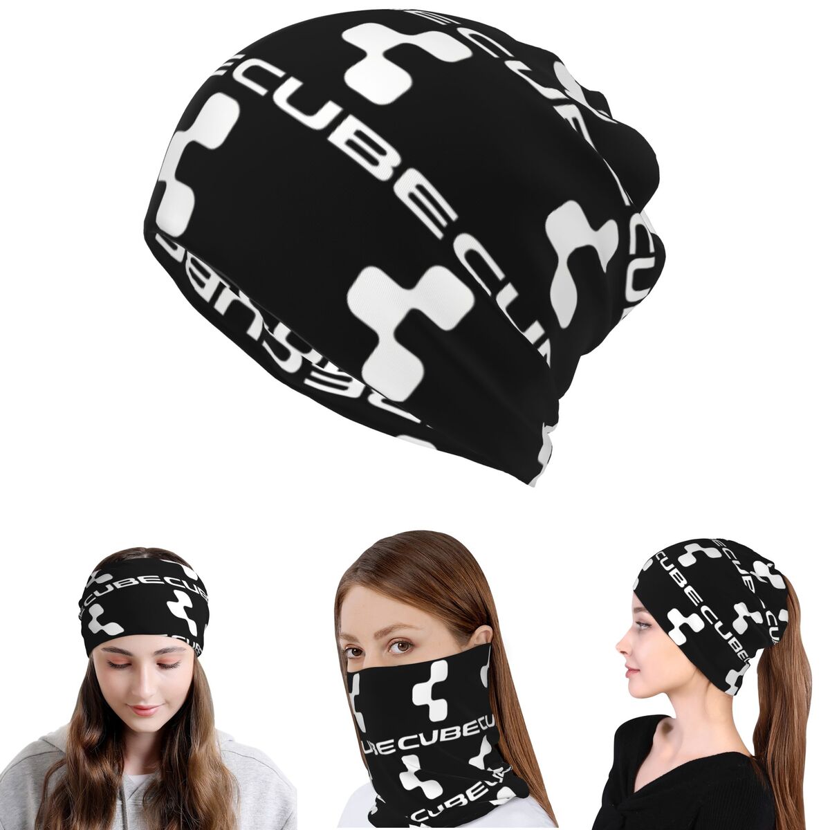 Mountain Biking Hat - ผ้าพันคอคลุมหน้าแบบหลายฟังก์ชั่นสำหรับปั่นจักรยานเสือภูเขา ยี่ห้อ Cube Cycling ใช้ได้ทุกฤดู เหมาะสำหรับผู้ใหญ่ทุกเพศ