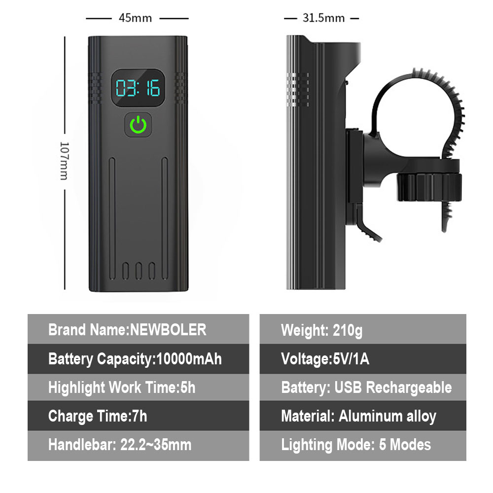 NEWBOLER ไฟจักรยาน USB ชาร์จได - Mountain Biking Backpack บทวิจารณ์และราคา