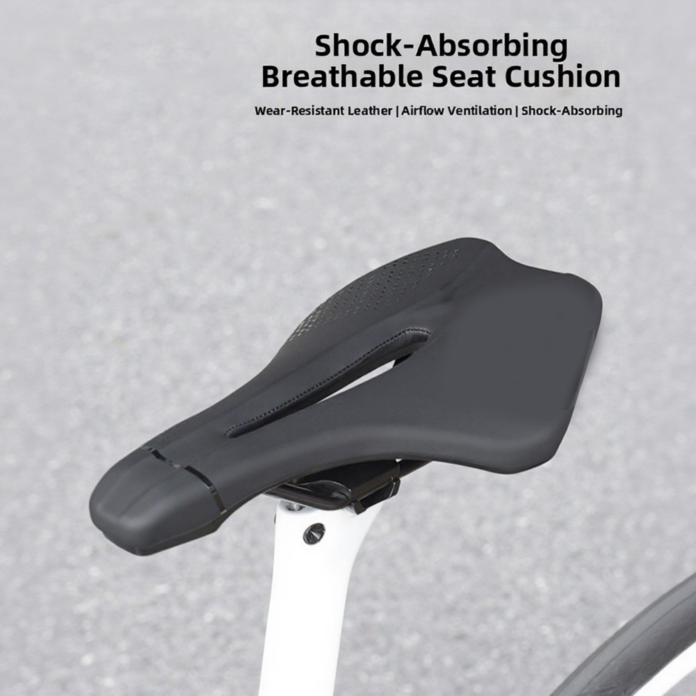 เบาะจักรยานหนัง PU สีดำ ดูดซับ - Mountain Biking Accessories บทวิจารณ์และราคา