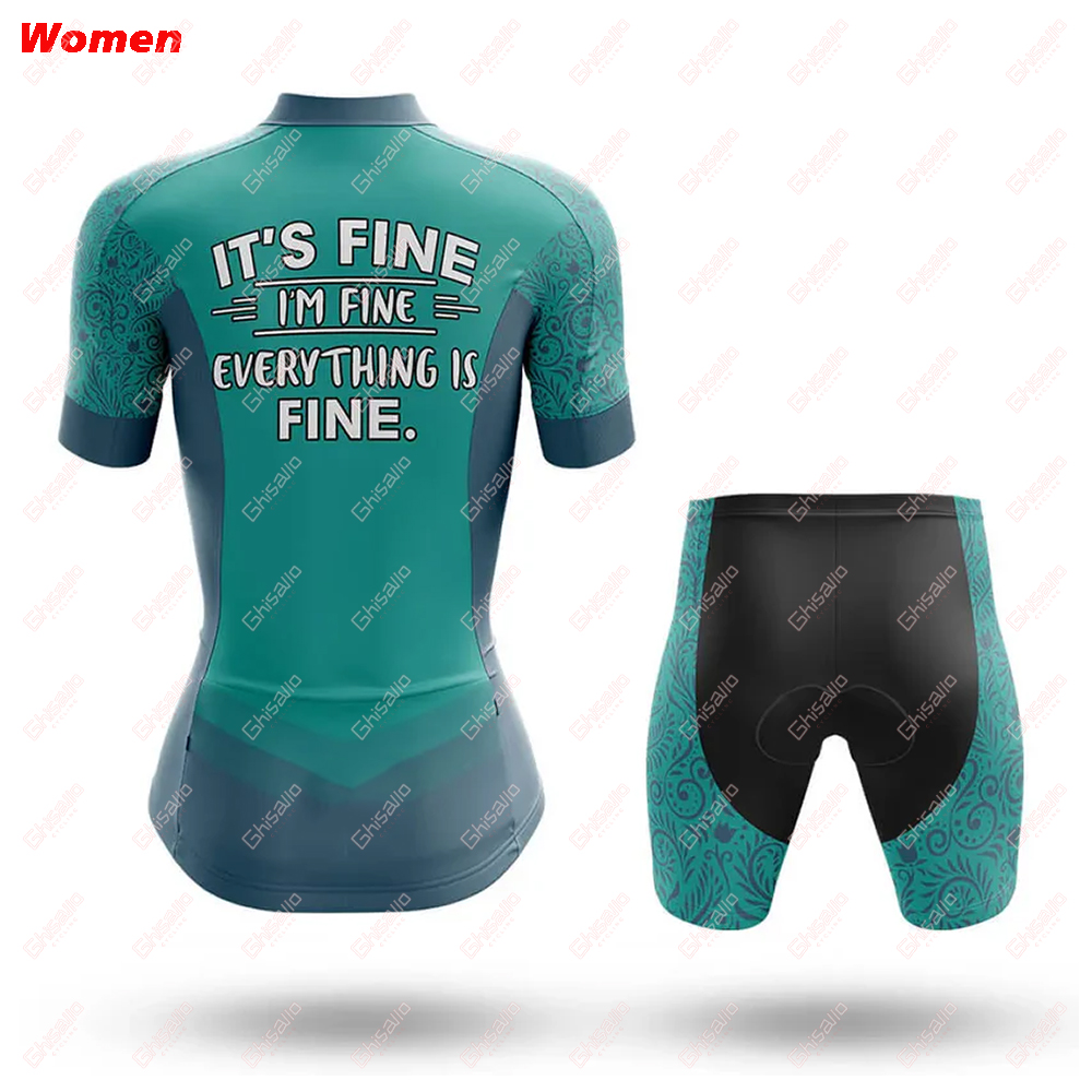 I'm Fine โพลีเอสเตอร์ขี่จักรยา - Mountain Biking Outfits Women บทวิจารณ์และราคา