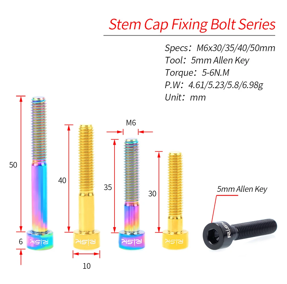 RISK 1PCS M6x30 M6x35 M6x40 M6 - Mountain Biking Hat บทวิจารณ์และราคา