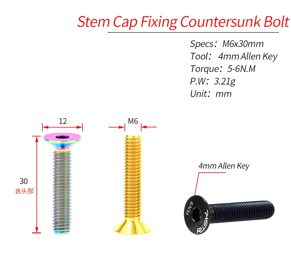 RISK 1PCS M6x30 M6x35 M6x40 M6 - Mountain Biking Hat บทวิจารณ์และราคา